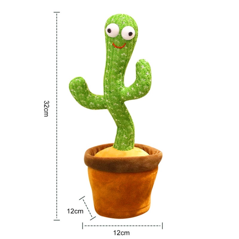 Dancing Cactus Early Childhood Education Toy Kids Room Decoration Toys With Light Up And Music Light Up Toys 