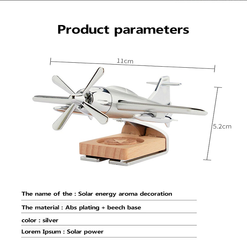 Solar Energy Plane Air Freshener Silver