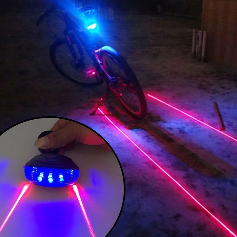 Waterproof Bicycle Light 5LED+2Laser Rear Tail Light for Bicycle