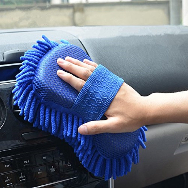 Pack of 3 Car Washing Gloves Car Cleaning Sponge Superfine Fiber 3 Pcs