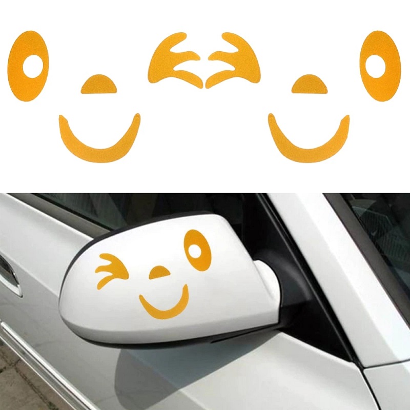 Smiling Blink Winks face car Styling Sticker