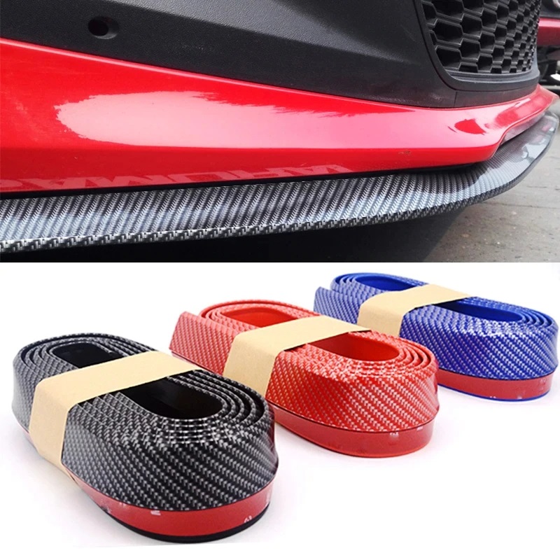 Red Carbon Fiber Front Bumper Lip