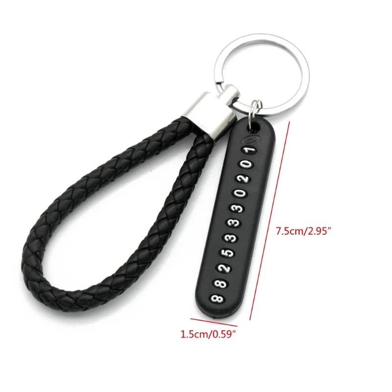 High Quality Car Key Ring Anti-Lost Number Plate keychain