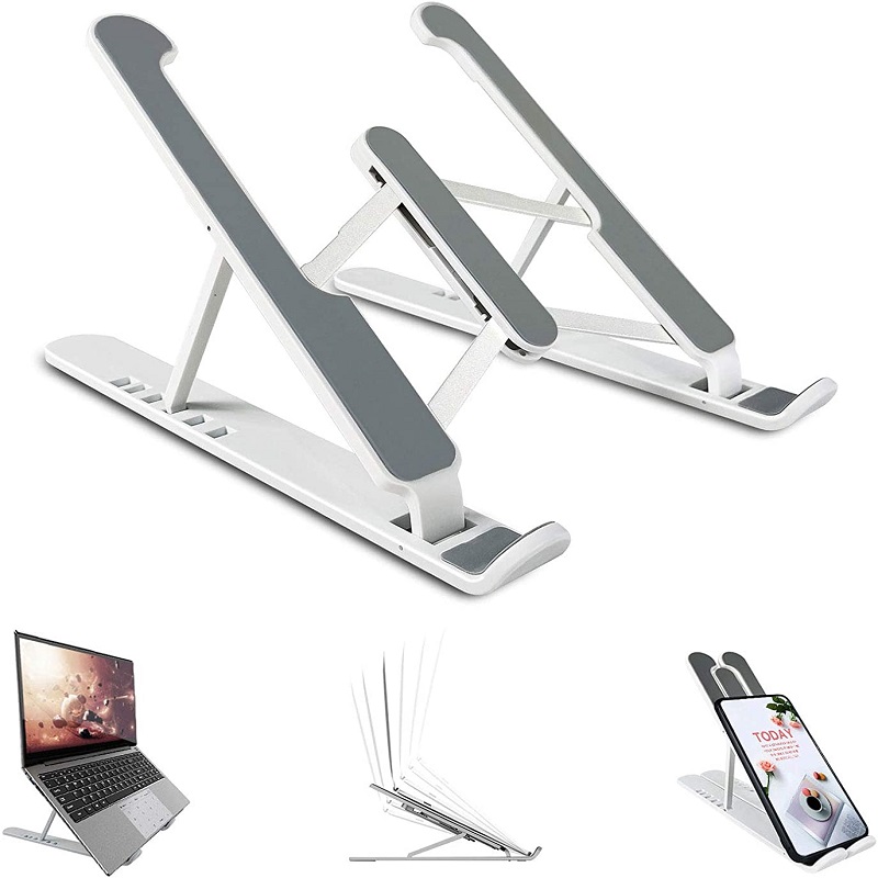 Adjustable Foldable Non Slip Laptop Stand White