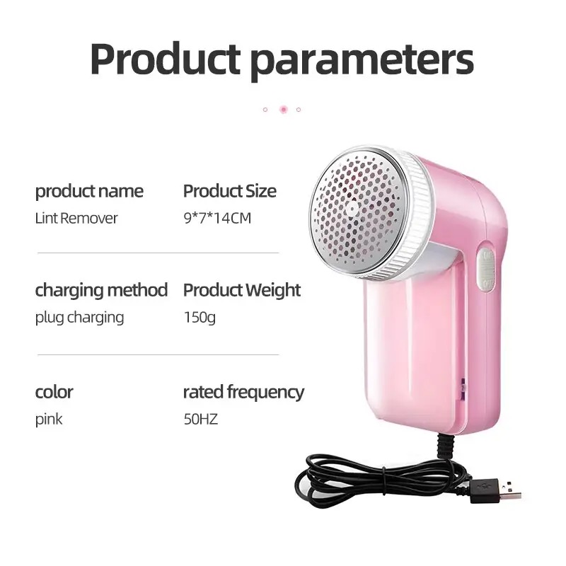 USB Plug-In Clothes Lint Remover Shaver Fabric Clothing Anti Pilling Razor Household Portable Electric Plush Hairball Trimmer