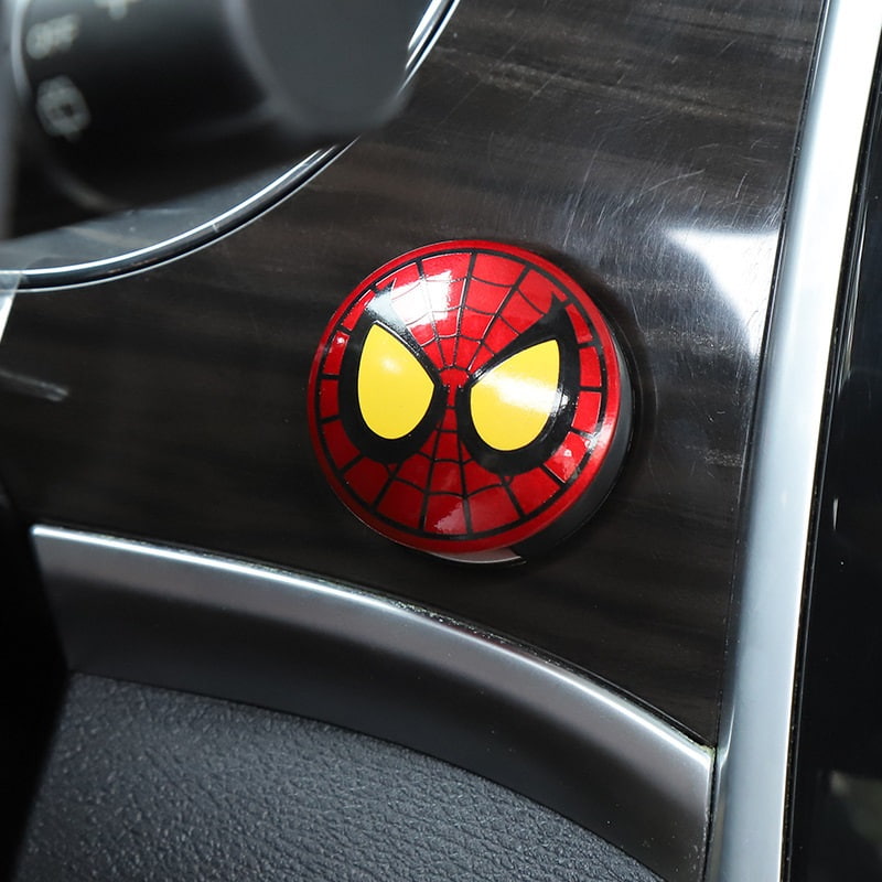 Car Interior Decoration Auto Switch Ignition Universal Anti-Scratch Car Engine Push To Start Stop Button Cover for Spiderman