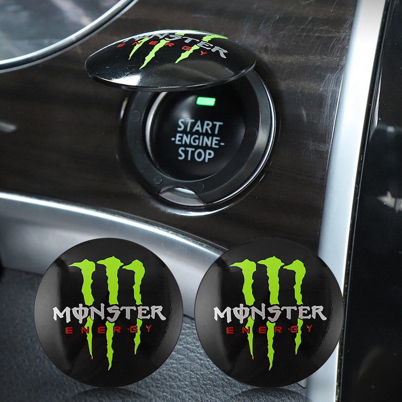 Car Monster style start button protective cover ignition switch button decorative