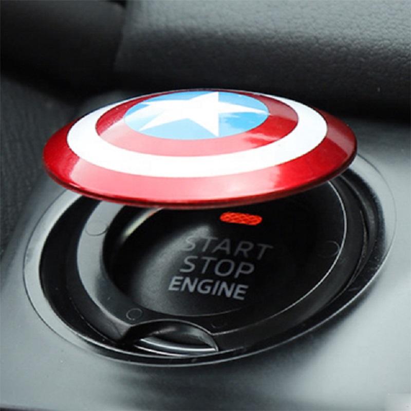 Car Accessories One click Decoration Sticker Car Start Stop Engine Push Button Protective Cover for Captain