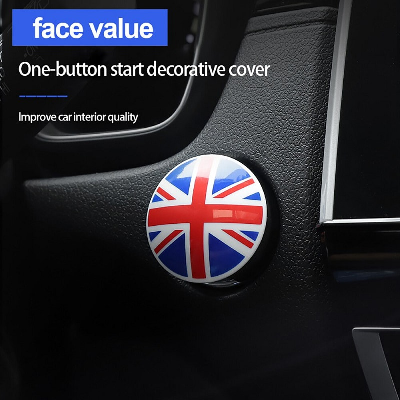 Universal Car Engine Start Stop Button Ring Circle Cover Car Decoration Car