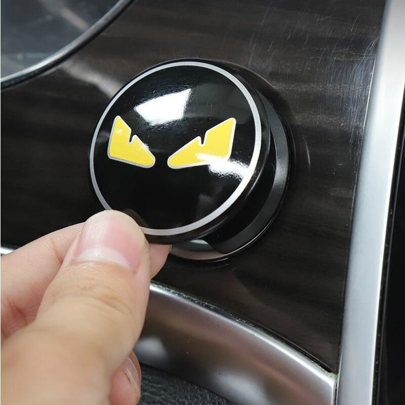 Universal Car interior Cartoon Engine Start Stop Button Cover Ring On-Off Ignition Push Button Switch Decor Sheets Sticker