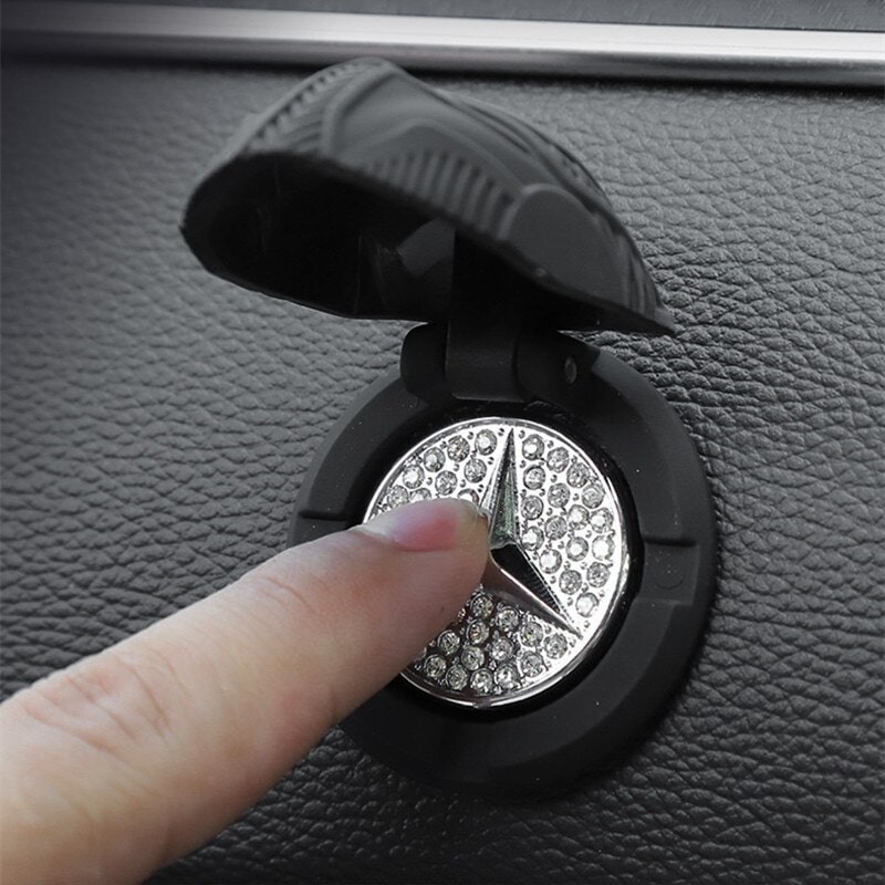 US Superhero Theme Car Onekey Start Stop Button Protective Cover Engine Ignition