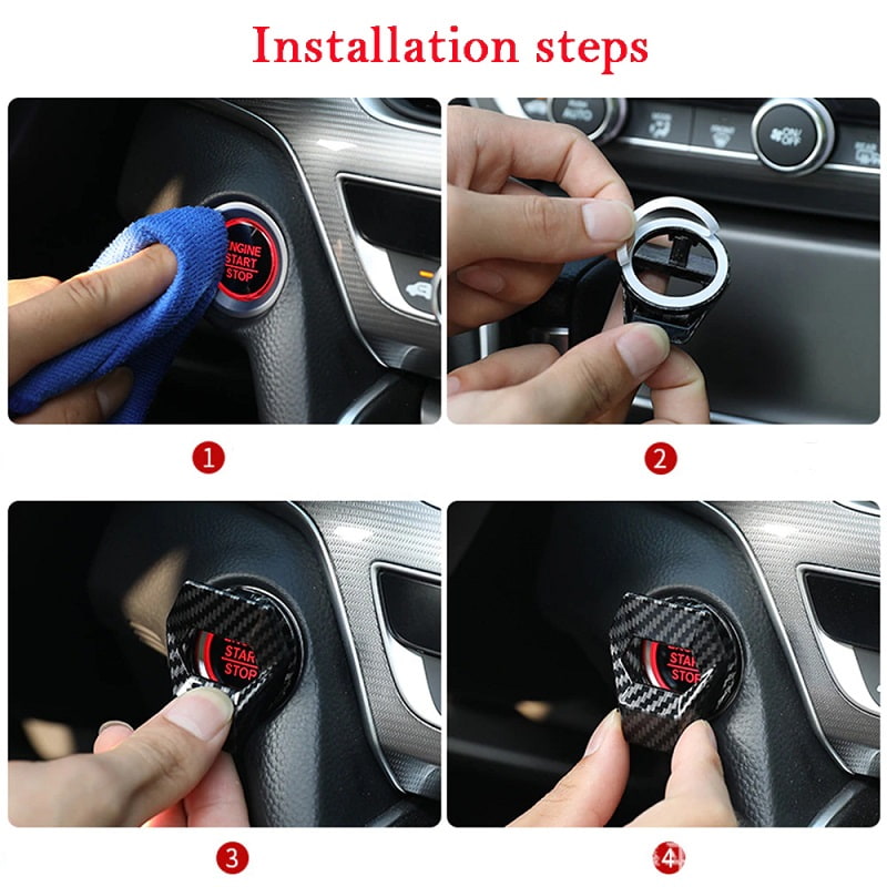 High Quality Kirsite Auto Car SUV Engine Start Ignition Stop Push Button Switch Decoration Metal