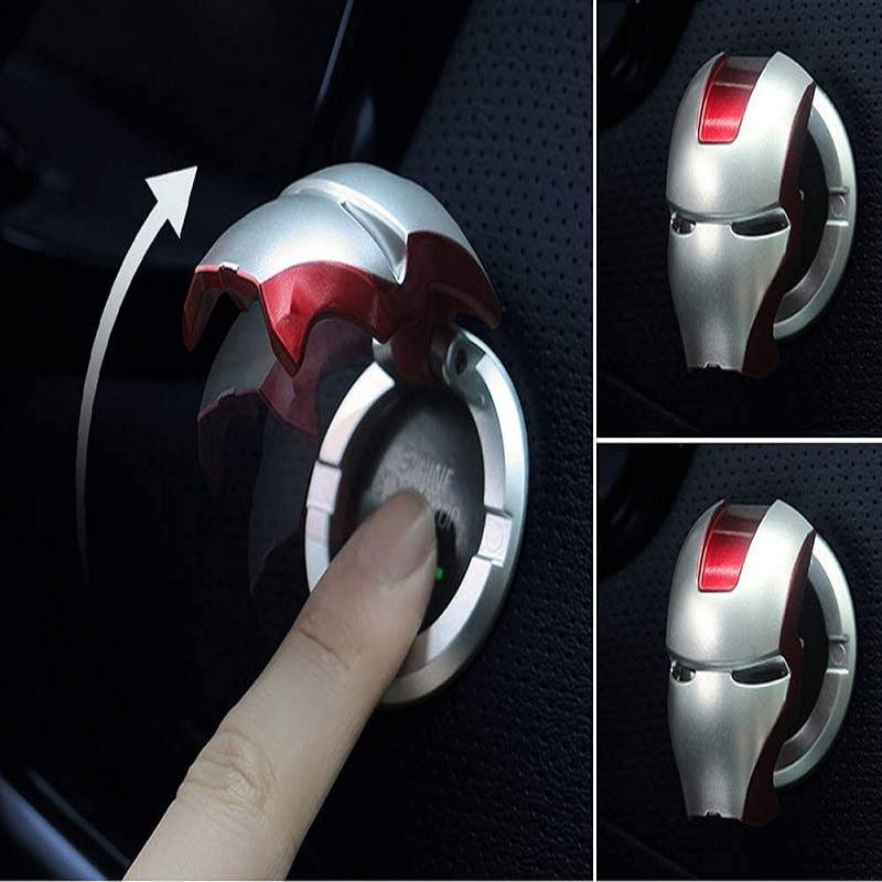 Hot Trend Product Ironman Car Engine Ignition Start Stop Button Universal Protective Cover