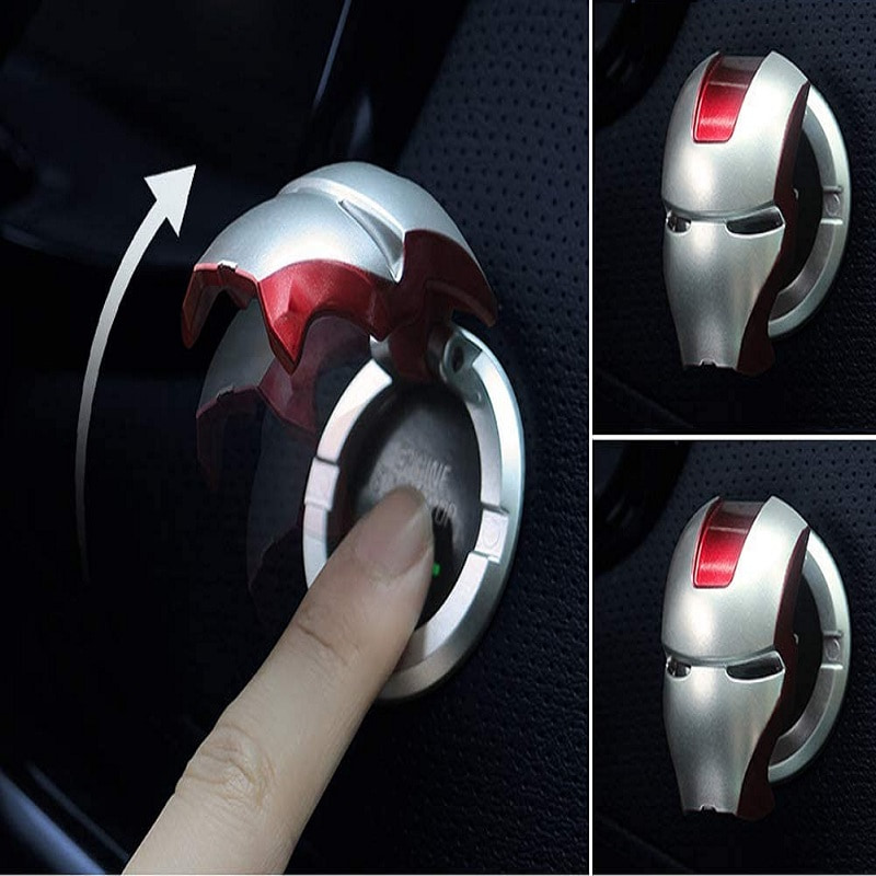 Hot Trend Product Ironman Car Engine Ignition Start Stop Button Universal Protective Cover