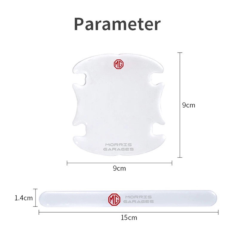 8 Pcs Car Door Handle Door Bowl Protector Transparent Stickers For MG