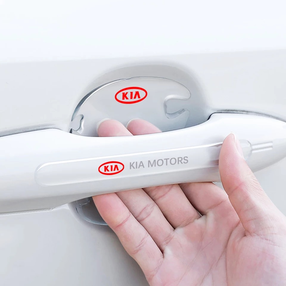 8 Pcs Car Door Handle Door Bowl Protector Transparent Stickers For KIA