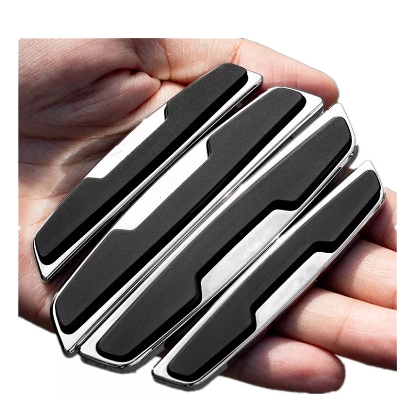 4pcs Universal Car Door Protector Side Edge Protection Guards Anti-Collision Black