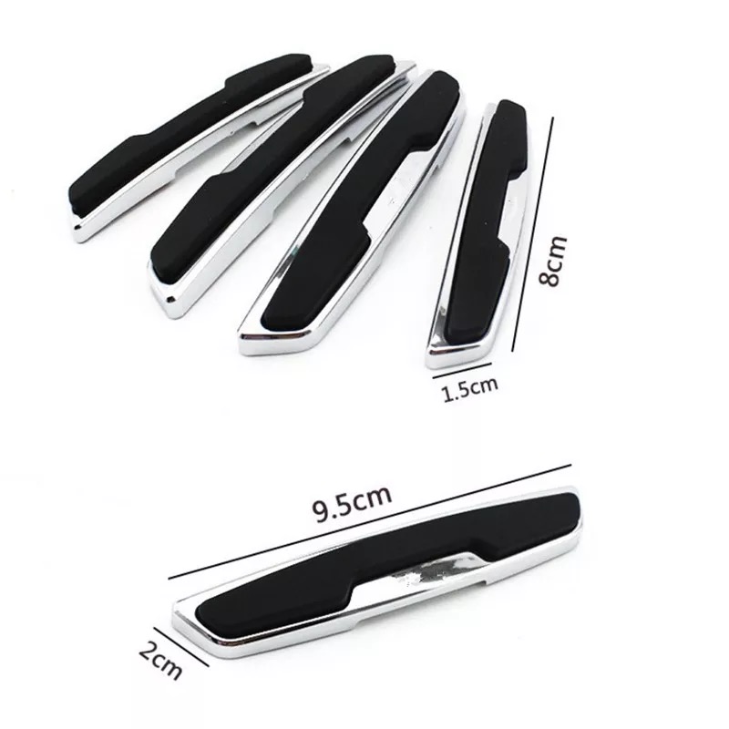 4pcs Universal Car Door Protector Side Edge Protection Guards Anti-Collision Black