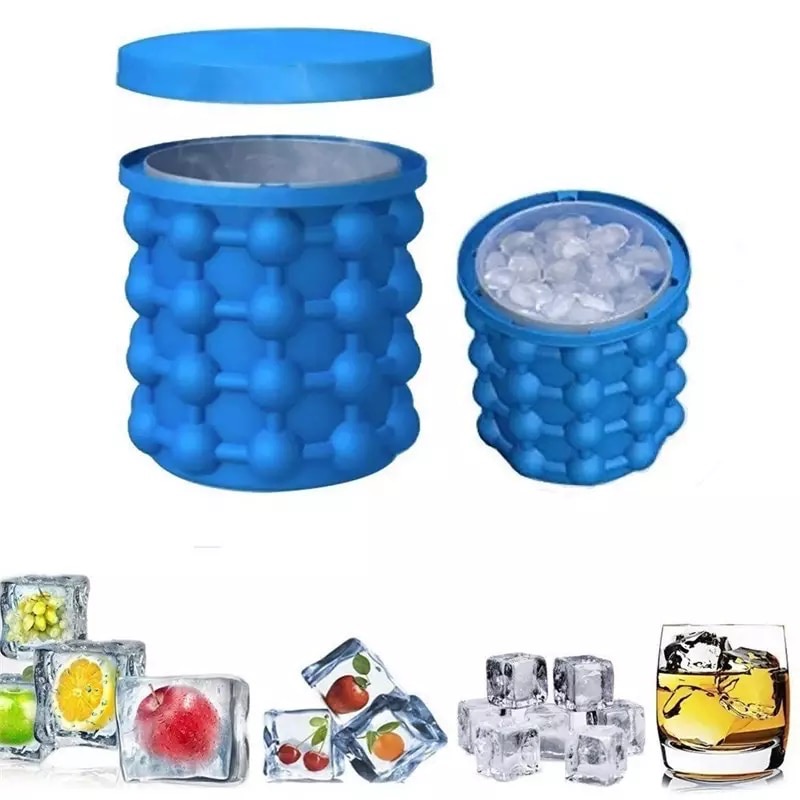 Silicone Ice Cube Maker Bucket Portable Bucket