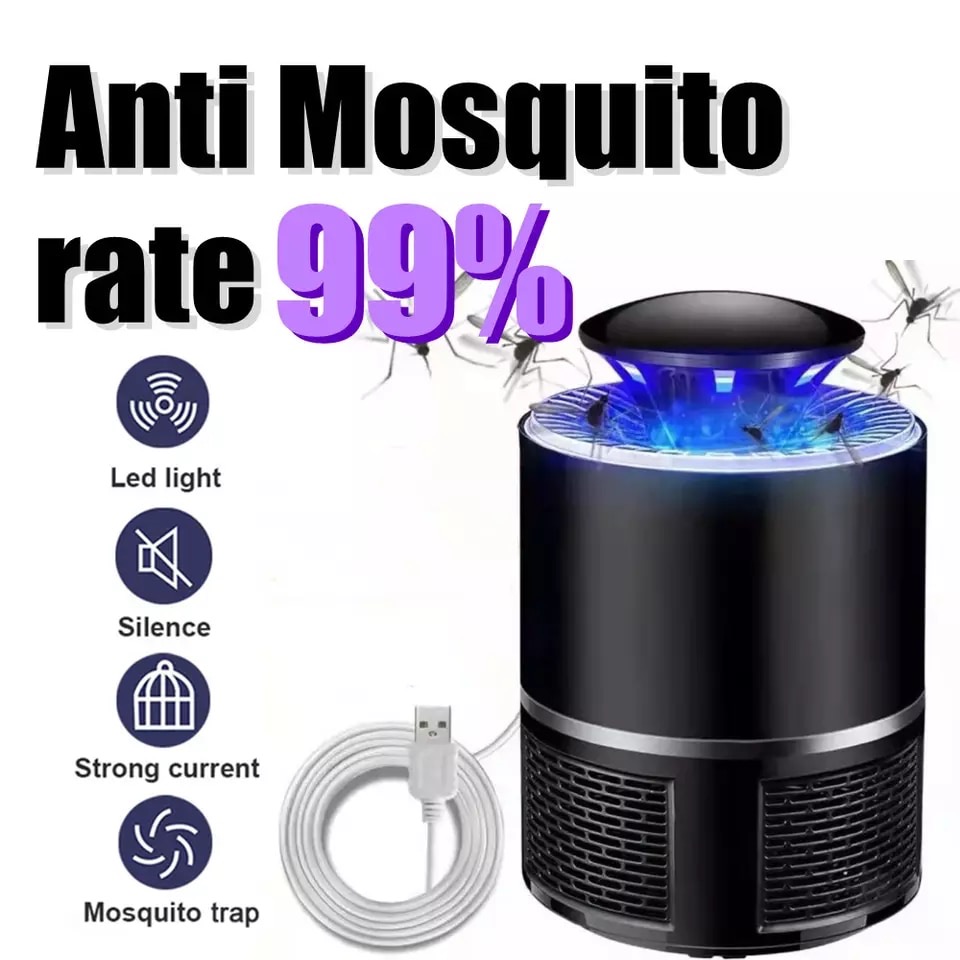 LED Fly Trap Mute Flycatcher UV Mosquito Killer Electric Flytrap USB Mosquito Trap