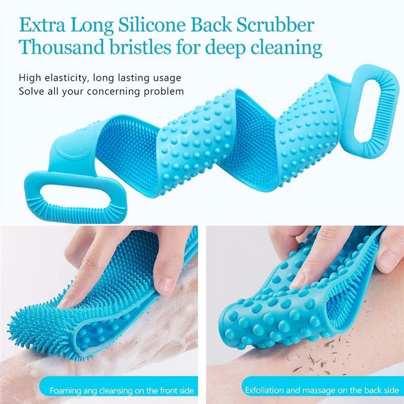 Silicone Brush Cleansing Skin Brush Massage Shower Extended Scrubber Skin Clean Brushes