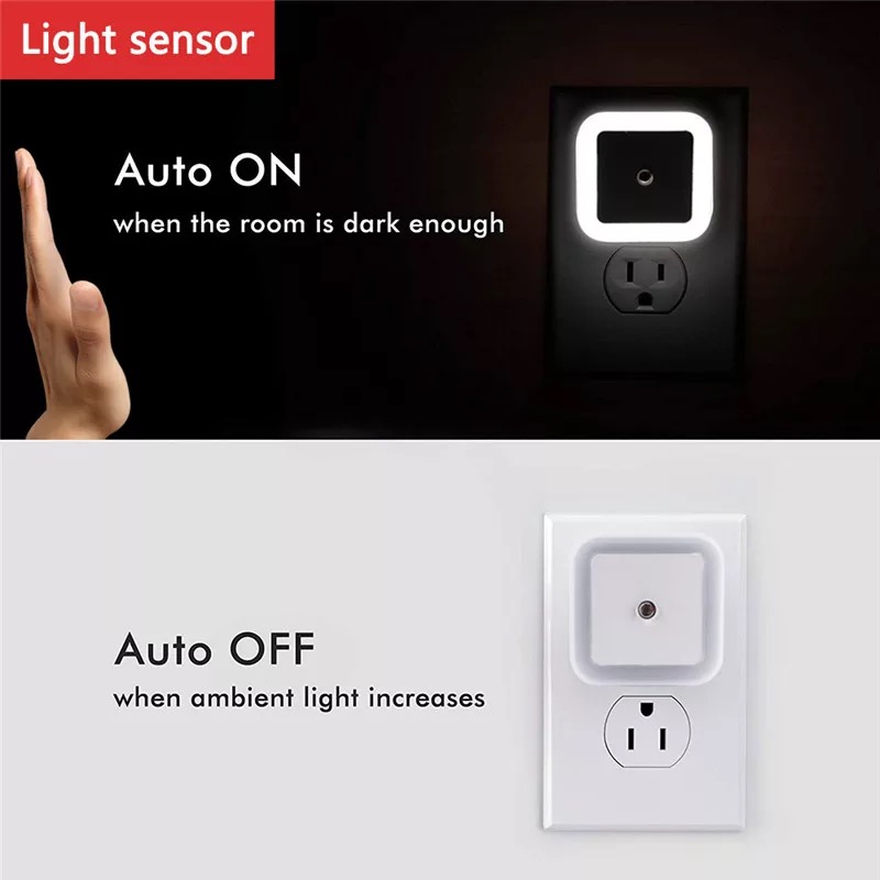 Light Sensor Control Night Light Bedroom Lamp