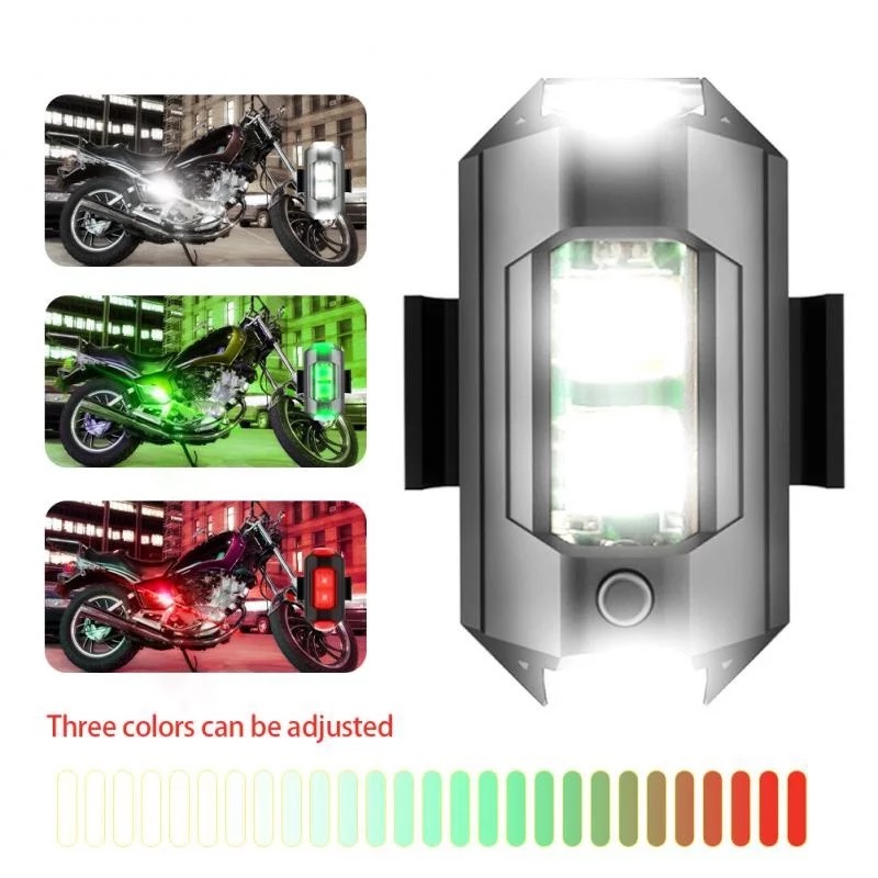 Universal Led Aircraft Strobe Lights Anti Collision Warning Light with USB Charging 7 Colors
