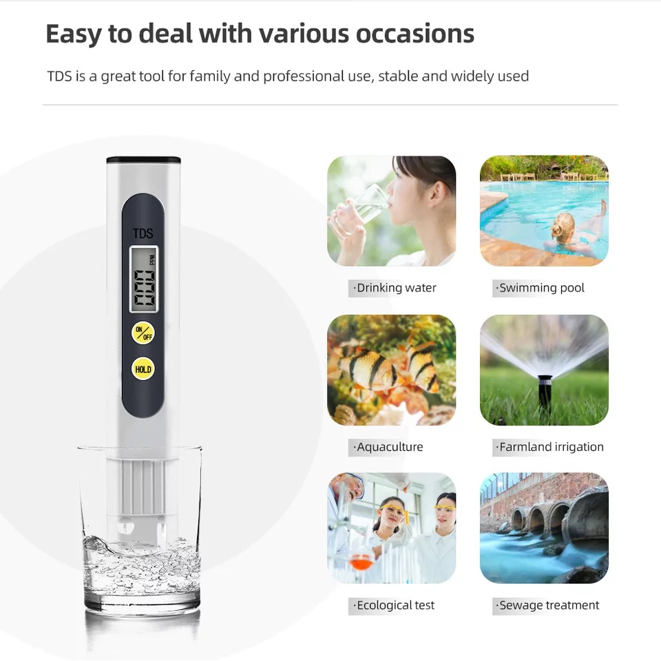 Original DORKIN TDS Water Quality Meter Testing Pen Portable Detection Water Purity and Quality