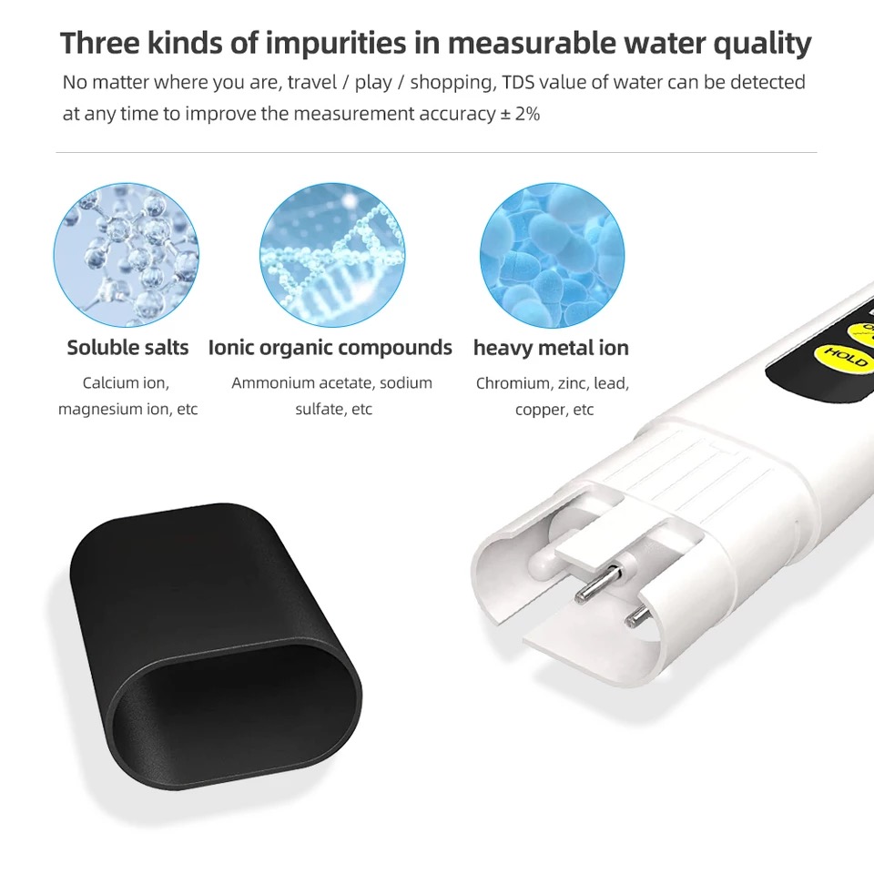 Original DORKIN TDS Water Quality Meter Testing Pen Portable Detection Water Purity and Quality