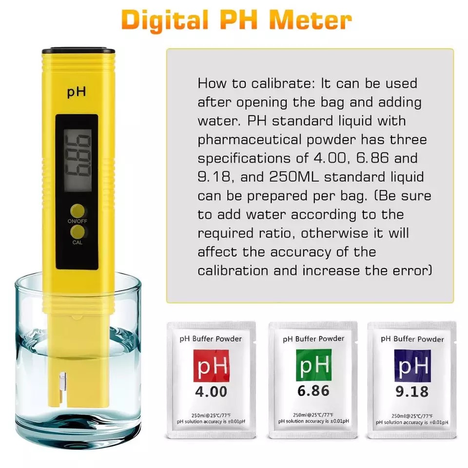 PH Meter 0.01 High Precision for Water Quality Tester with 0-14 Measurement Range