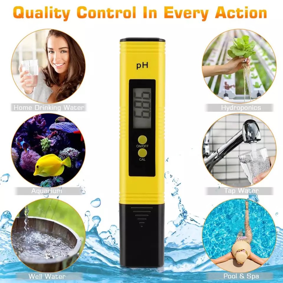 PH Meter 0.01 High Precision for Water Quality Tester with 0-14 Measurement Range