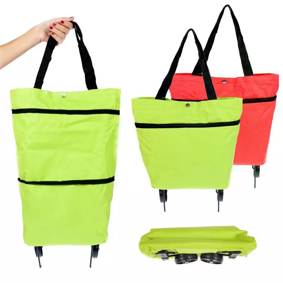 Portable Shopping Food Organizer Trolley Bag On Wheels Pull Cart ...