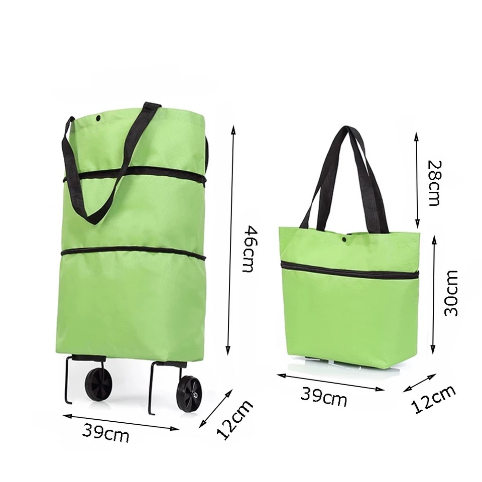 Portable Shopping Food Organizer Trolley Bag On Wheels Pull Cart Grocery Bags Reusable Folding Buy Vegetables Bag Tug Package