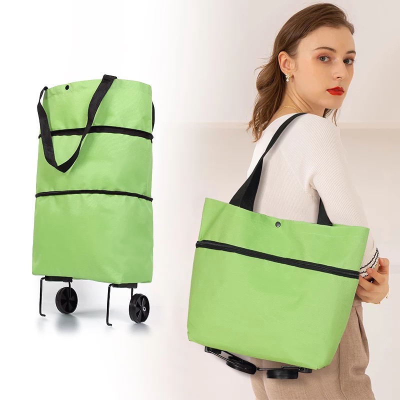 Portable Shopping Food Organizer Trolley Bag On Wheels Pull Cart Grocery Bags Reusable Folding Buy Vegetables Bag Tug Package