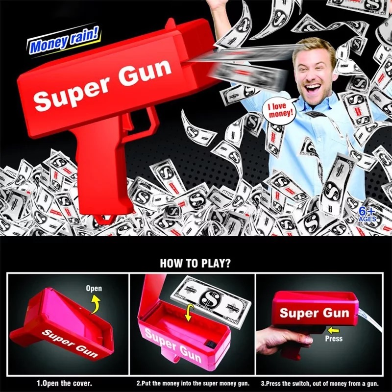 Super high Speed Money Spray Bank Note Money Throwing Toy, Money Spray Toy