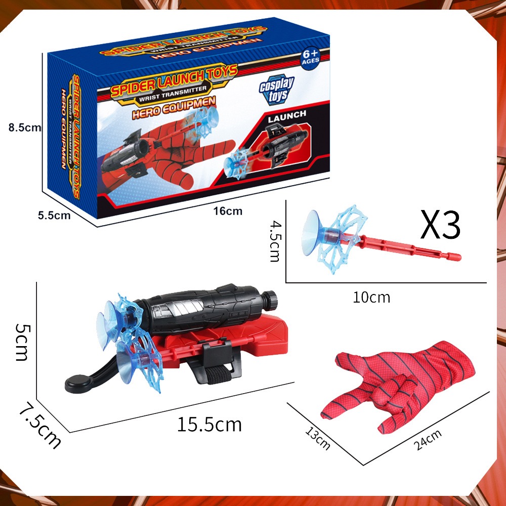 New Spiderman Web Shooter Glove Launcher Set Hero Wrist