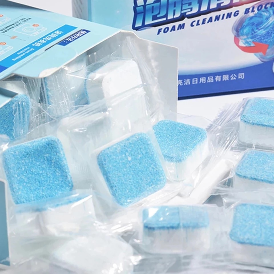 12 Pcs Washing Machine Cleaner Effervescent Tablet High efficiency Sterilization Anti mildew Deep Cleaning