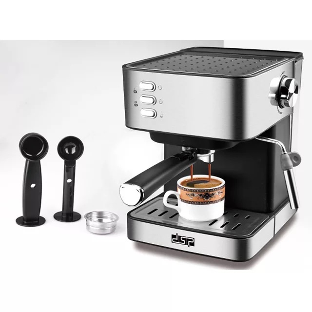 DSP Italian Type Espresso Coffee Maker Machine with Milk Frother Wand for Espresso, Cappuccino, Latte and Mocha