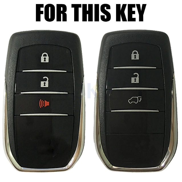 3 Buttons TPU Leather Car Key Cover For TOYOTA