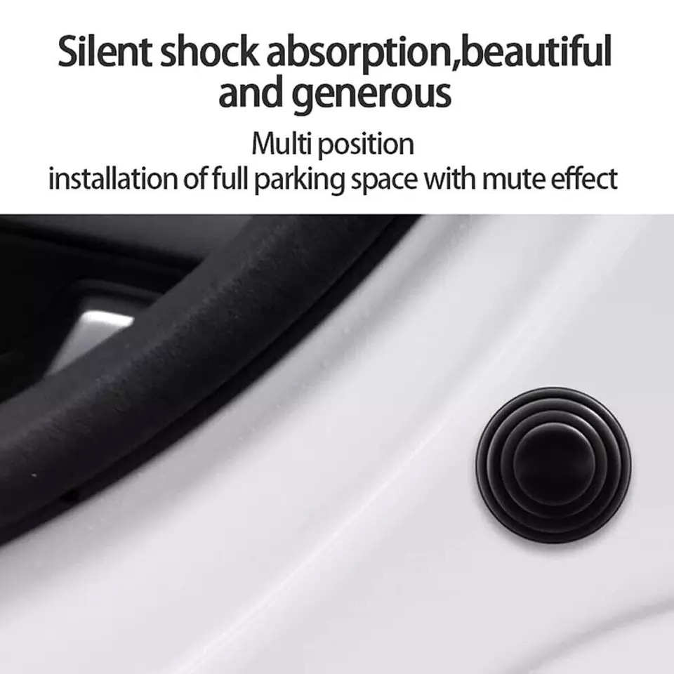 20 Pcs Pcs Door Shock Absorber Pads Buffer Bumper Pads Shock Absorption Sound Insulation Rubber Black