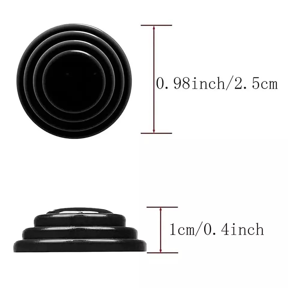 20 Pcs Pcs Door Shock Absorber Pads Buffer Bumper Pads Shock Absorption Sound Insulation Rubber Black