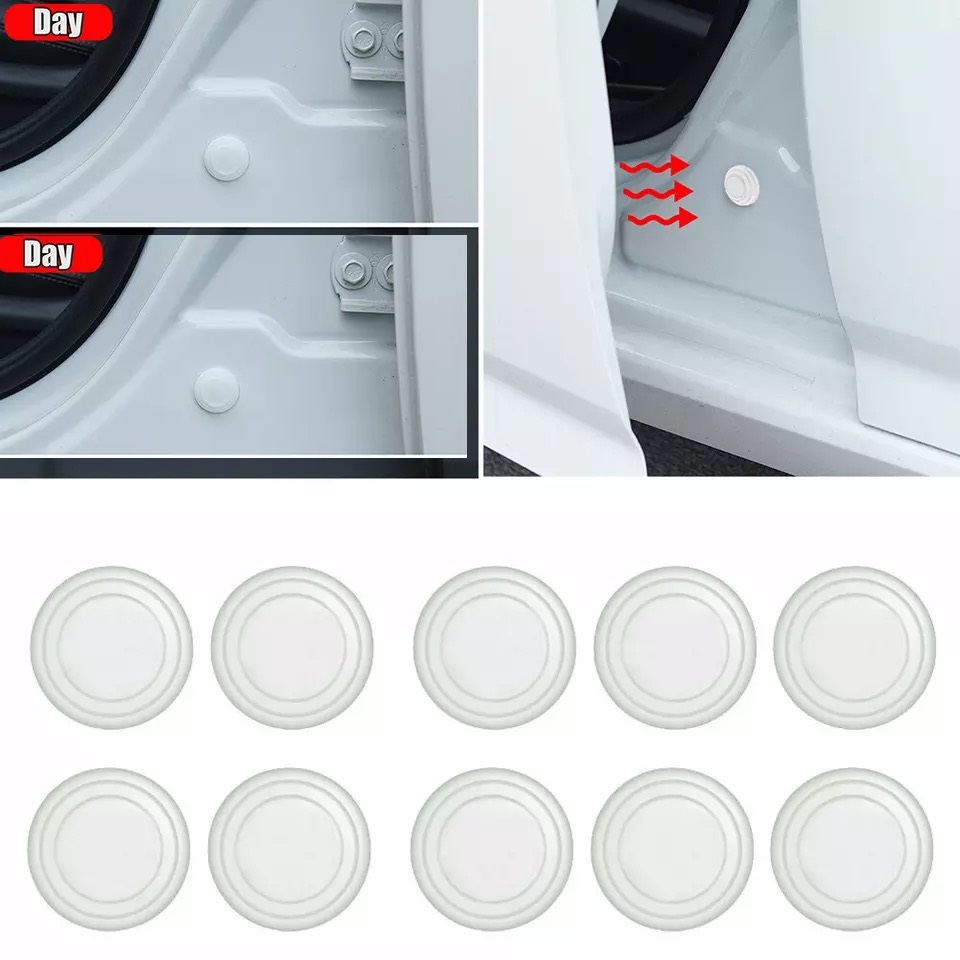 20 Pcs Door Shock Absorber Pads Buffer Bumper Pads Shock Absorption Sound Insulation Rubber White