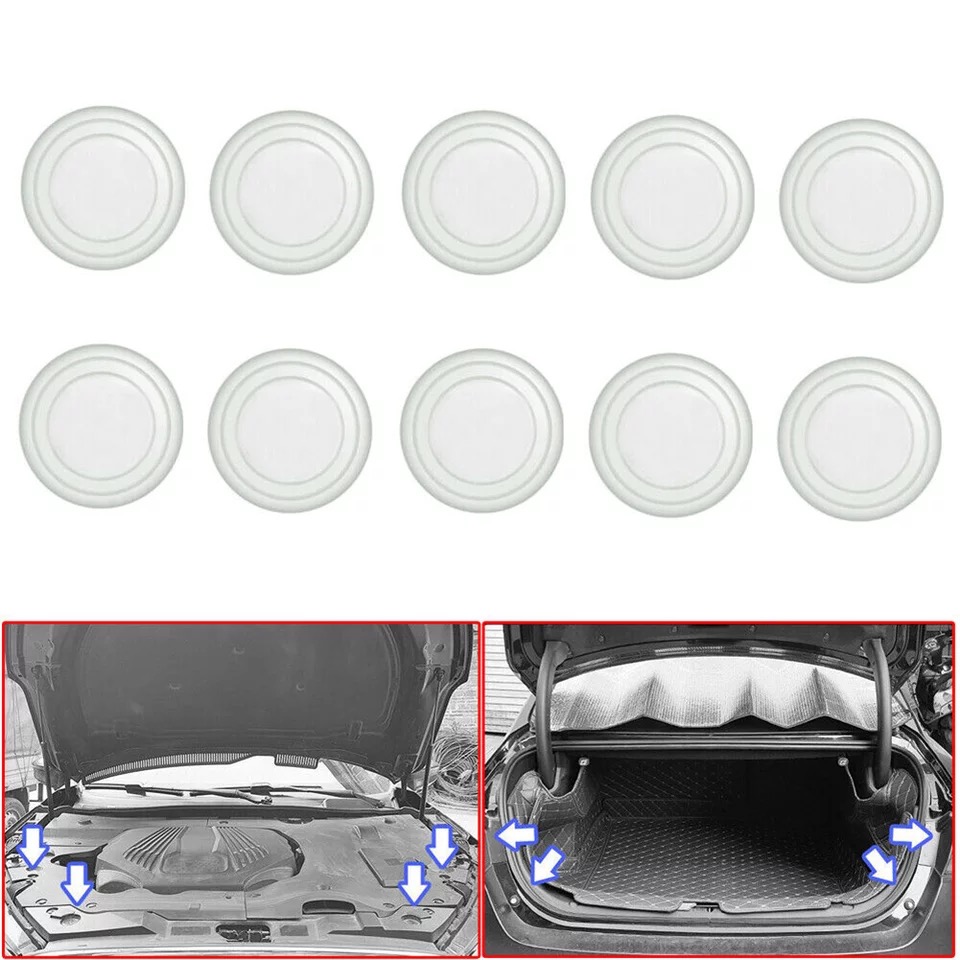 20 Pcs Door Shock Absorber Pads Buffer Bumper Pads Shock Absorption Sound Insulation Rubber White