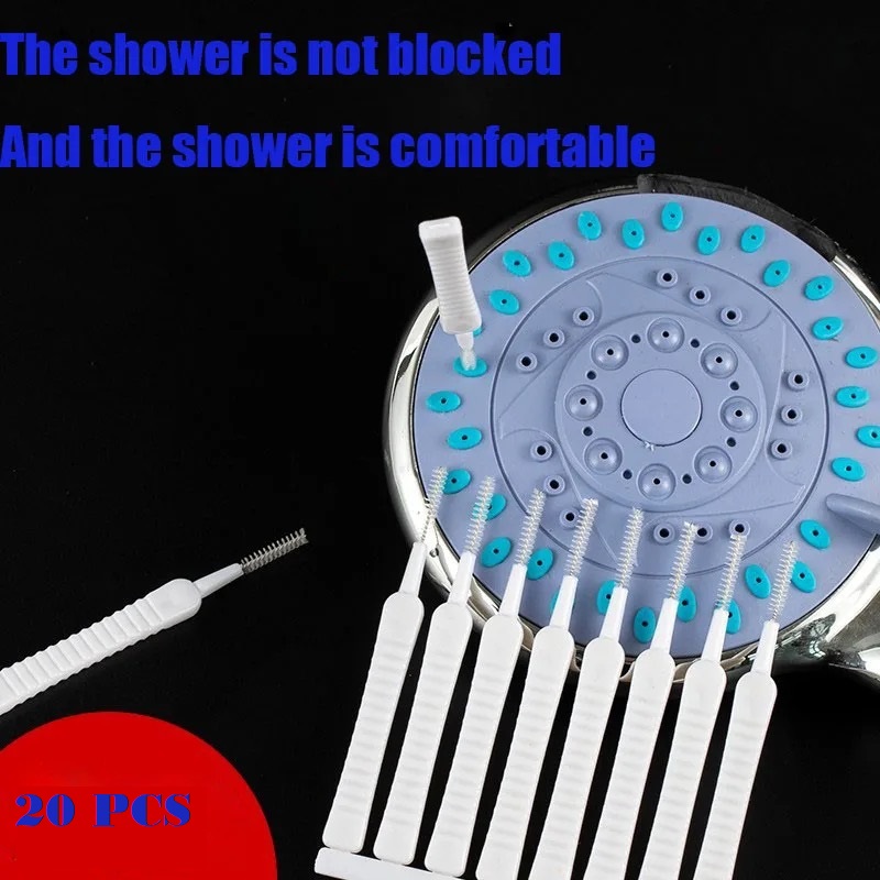 20 PCS Bathroom Shower Head Cleaning Brush Washing Anti Clogging Small Brush Pore Gap Cleaning Brush For Kitchen Toilet Phone Hole