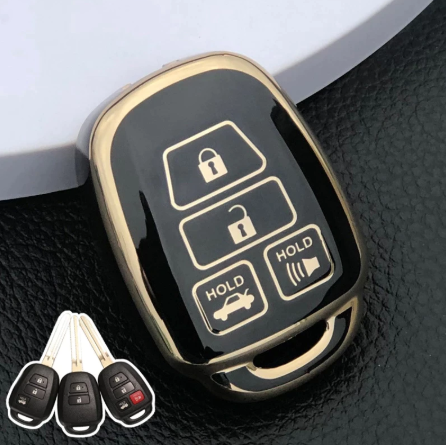 TPU Car Remote Key Case Cover Shell Keychain for Toyota