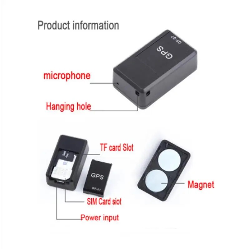 GF07 Mini GPS GSM/GPRS Car Tracking Locator Device Sound Recording Microtracker Loss Preventer Tracker
