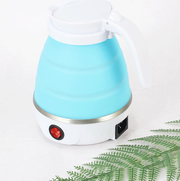 1L Electric Kettle Coffee Pot Foldable Space-saving ABS Camping Home Travel Outdoor Heating Hot Water Tea Kettle Cup