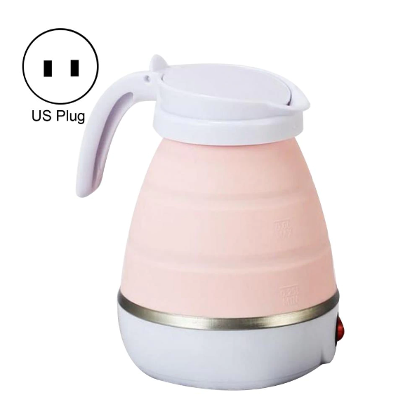 1L Electric Kettle Coffee Pot Foldable Space-saving ABS Camping Home Travel Outdoor Heating Hot Water Tea Kettle Cup