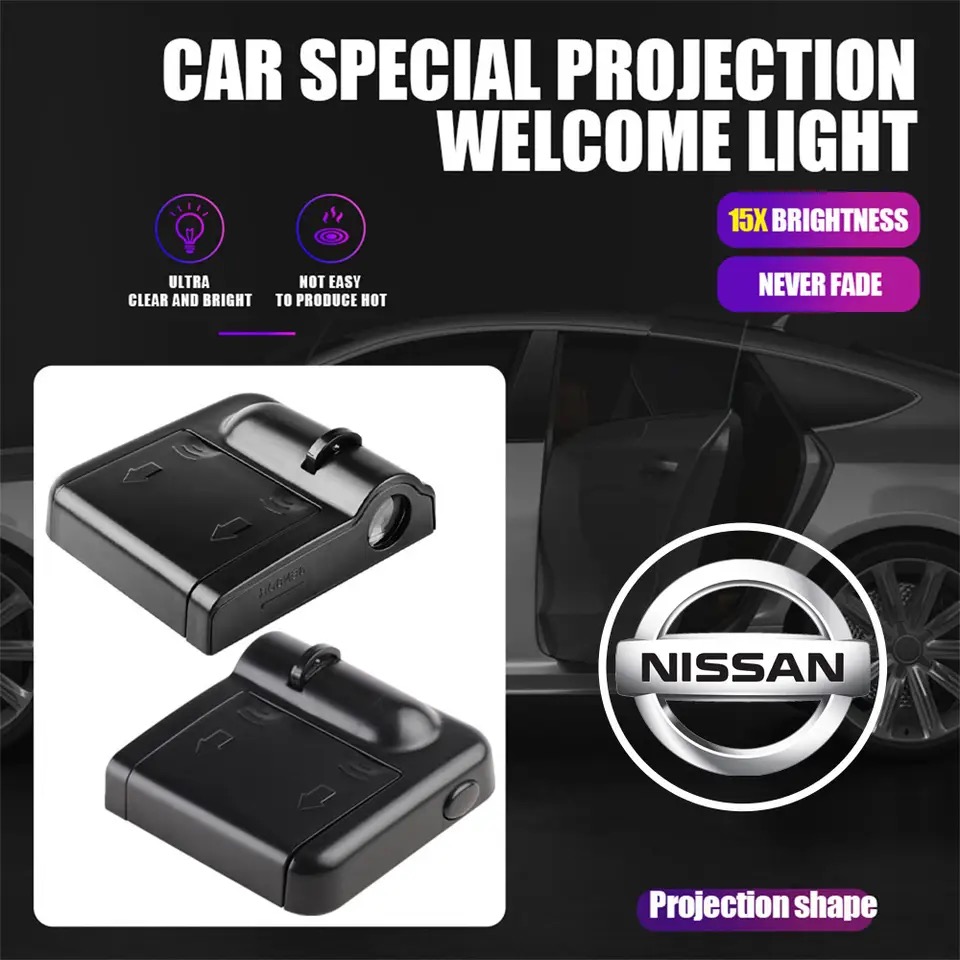  2pcs Car Door Logo Projection Light Nissan