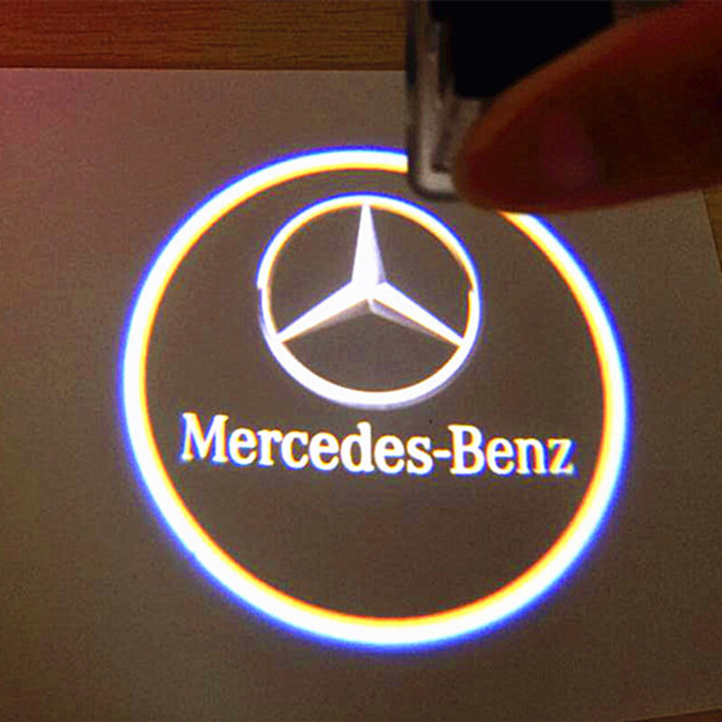  2pcs Car Door Logo Projection Light Mercedes
